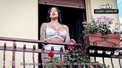 Latina cuckold fucks her farmer outdoors before her husband arrives - Mariana Martix