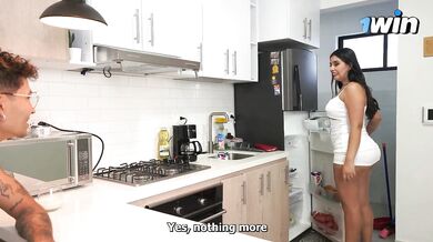 My father doesn't know that when he's not around I fuck the big ass housekeeper in his bed.
