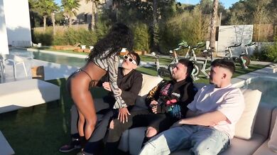 Prostitute Ebony Gets Gangbanged by 3 Men for No Pay