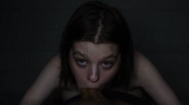 18 yo teen KIRA MERCY chokes on cock and get sperm on her THROAT