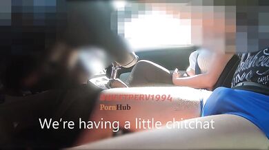 !! "CAN I HELP YOU WITH THAT?" CUTE AND SWEET YOUNG HITCHHIKER GIVES GENTLE HANDJOB
