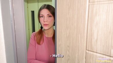 Slut wife cheats on her husband with a neighbor by talking to him on the phone
