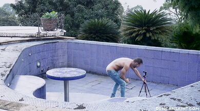 Snuck into my neighbors pool to do a livestream