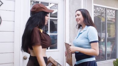 DELIVER US YOUR PACKAGE! Girls Gone Postal - Uniform Cosplay POV SEX with Lydia Love
