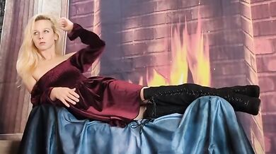 Posing and Stripping Dress, BTS at Photoshoot