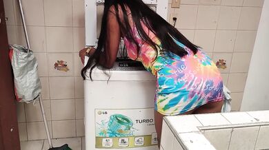 sexy cleaning girl