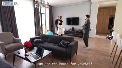 Estate agent fucks young wife hard during house viewing while her cuckold husband is at work!
