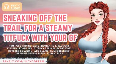 Sneaking Off Trail to Give Your GF A Steamy Titfuck | Erotic Audio for Men | Audio Preview | Public | Titjob | Creampie | ASMR | Outdoors