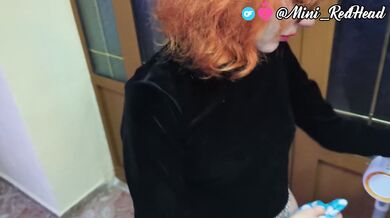 Fucked Right on Chair Instead of Cleaning, Hot Cum Finish