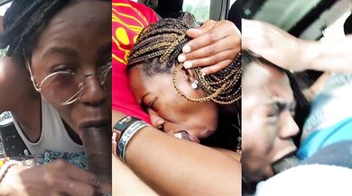 Multiscreen Car Blowjob Compilation