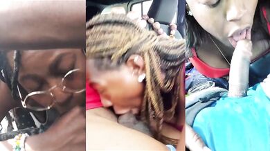 Multiscreen Car Blowjob Compilation