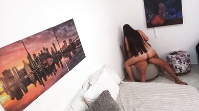 Lesbian girls record video of themselves having sex.