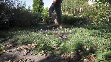 Crushing Flowers Barefoot In The Grass