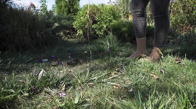 Crushing Flowers Barefoot In The Grass
