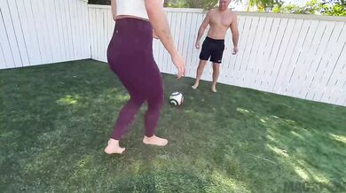 Sexy Soccer MILF Comes Over to Play with Neighbor's Balls and Cock - Andi Avalon - JMac