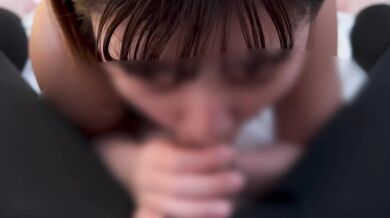 Girl in underwear after a “Delicious sperm” after a gokkun.