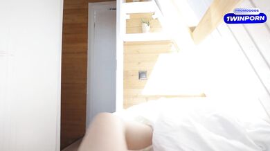 Step sis woke up step brother with her moans and she was caught masturbating