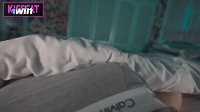 Hot Step mom cant lie without fuck and comes to Step son's shared bed for hard sex till cum in pussy