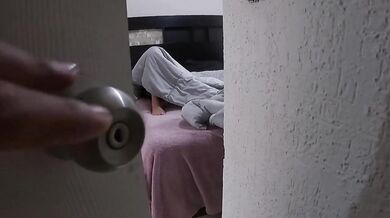 Hot big ass Mexican student, I caught her masturbating and gave her a hard cock