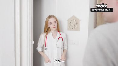 The nurse used her mouth and pussy to collect donor sperm / Dolly Rud