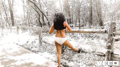 Jungle The Woods Outside Public Bike Trail Solo Female Exhibitionist Yoga Naked