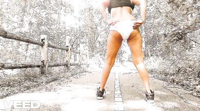 Jungle The Woods Outside Public Bike Trail Solo Female Exhibitionist Yoga Naked