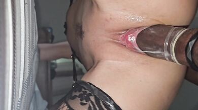 BBC fucks hotwife off the bed - cuck throat fucked swallows cum