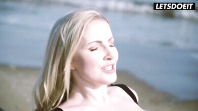 Big Tits Blonde Fucks a Chick's Lover Right in Front of Her - LATINA MILF