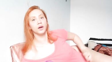 Milatrix HighTales in Hot Redhead Smoking with No Bra Juicy in Bed Big Boobs Big Ass