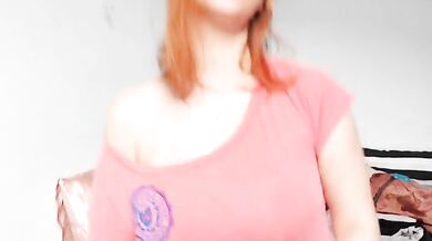 Milatrix HighTales in Hot Redhead Smoking with No Bra Juicy in Bed Big Boobs Big Ass