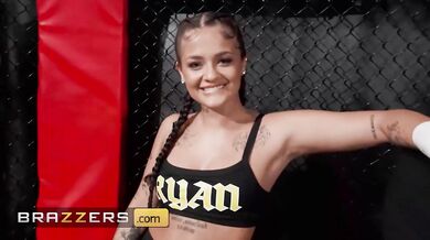BRAZZERS - Petite Spinner Ryan Reid Turns The Fight Match Into A Raunchy Anal Session