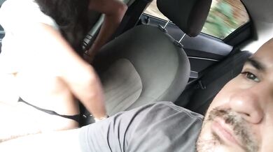 I masturbate my pussy in my friend's car on the way home.