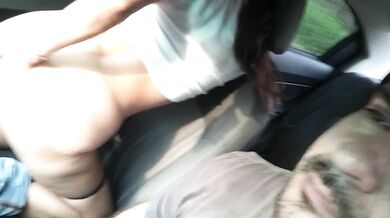 I masturbate my pussy in my friend's car on the way home.