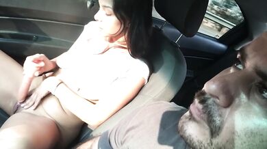 I masturbate my pussy in my friend's car on the way home.