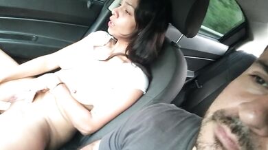 I masturbate my pussy in my friend's car on the way home.