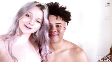 Blonde always wanted to try some BBC Black Cock.