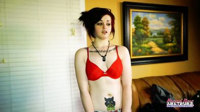 Lovely Tattooed Marcie Enjoys Getting Her Wet Twat Rubbed!