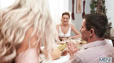 MEN - Thanksgiving Turns Into A Messy Threesome Featuring Drake Von, Foxy Alex And Cherry Kiss