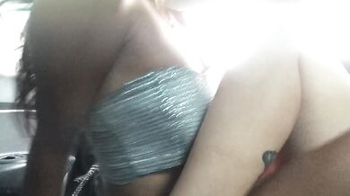 Fucking in scissors with my coworker in the Uber