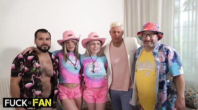 Cutties Lana And Rebel Rider In Horny Threesome With A Fan!