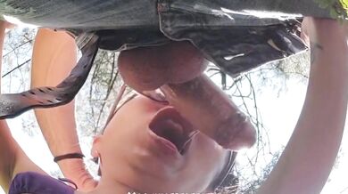 Backstage Surprise Blowjob and Deepthroat for the Cameraman