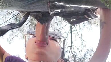 Backstage Surprise Blowjob and Deepthroat for the Cameraman