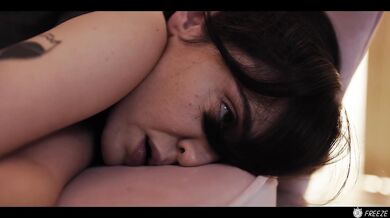 Pick Me Girl - Cute Brunette Freeze Fucked and Swallowing Cum
