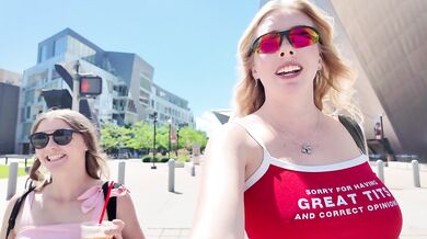 Women can go topless too! Denver topless parade Vlog