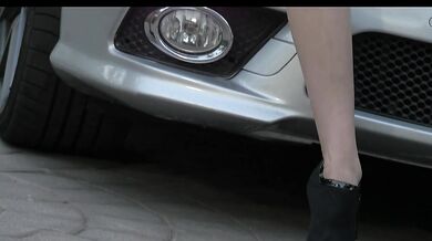 Aspen Ora Masturbates In A Luxury Sports Car