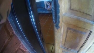 Neighbor Catches Me Masturbating and Shoves His Cock in My Mouth.