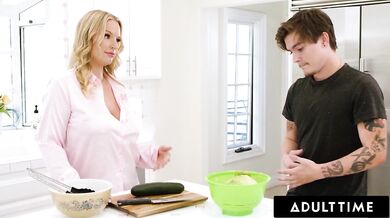 ADULT TIME - Busty Lesbian MILF Rachael Cavalli Starts Craving Dicks After Seeing Stepson Naked