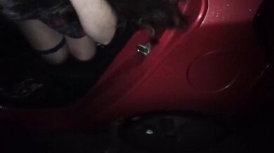 Slutty wife doing dogging with a stranger for the first time Part2