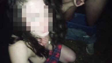 Slutty wife doing dogging with a stranger for the first time Part2