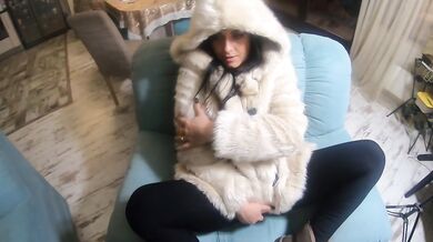 MilfyCalla- Face fuck while wearing white fur coat and ugg boots 208